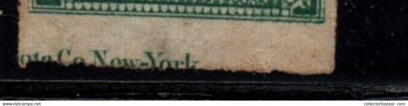 1877 Uruguay American Bank Note block letters border sheet inscription no gum
