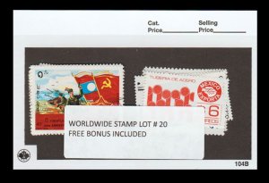 WORLWIDE STAMP LOT + BONUS. # 20