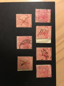 Bahamas QV stamps - most fiscally canceled.