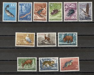 YUGOSLAVIA, ITALY, Trieste Zone B VUJA- MNH SET FAUNA, BIRDS, WILD ANIMALS-1954.