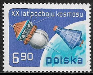 Poland #2248 MNH Stamp - Vostok and Mercury - Space