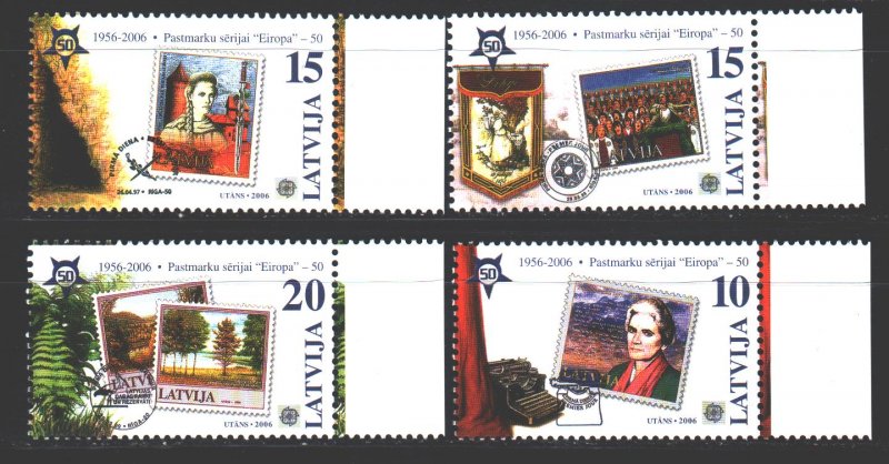 Latvia. 2006. 652-55. Stamps on stamps Europe CEPT. MNH. 