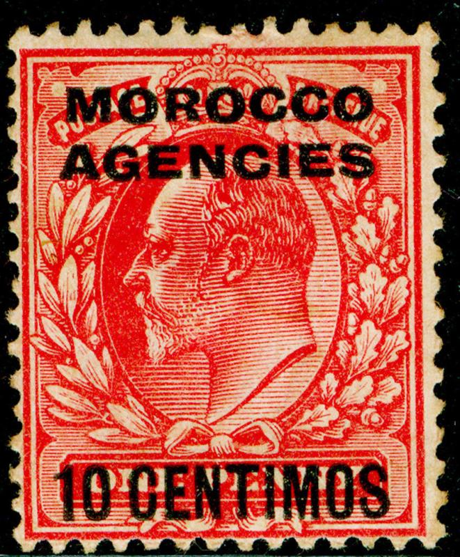 MOROCCO AGENCIES SG113, 10c on 1d scarlet, M MINT. Cat £21. 