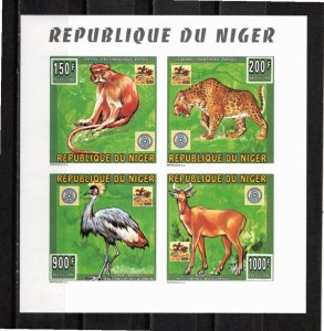 Niger 1996 MNH Sc 887-90 IMPERFORATE compound sheetlet