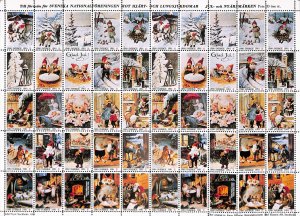 Sweden Christmas Poster stamps Hearth & Lungs TB Tuberculosis seals 1980