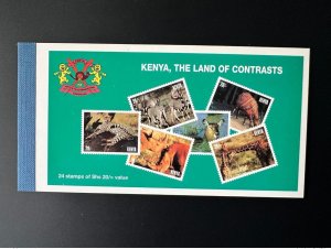 1996 Kenya Mi. 672 - 677 Booklet MH Wildlife Notebook The Land of Contrasts-