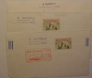 FRANCE HAND PAINTED  FDC  1969 ALSO 2 DIFF EVENTS 1969