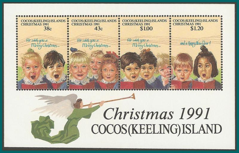 Cocos 1991 Christmas, MS MNH 248,SGMS251