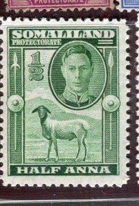 SOMALILAND; 1940s early GV IV issue Mint hinged 1/2a. value