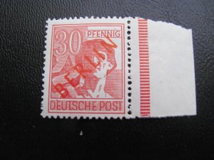 GERMANY BERLIN 1949  MNH SC 9N28  RED OVERPRINT VF/ XF 90 EUROS (117)