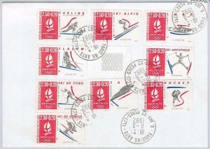 65536 - FRANCE - Postal History -  COVER 1992 - Winter OLYMPIC GAMES Skiing