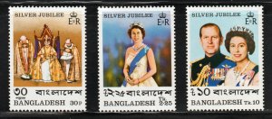 Bangladesh - Queen Elizabeth II - 25th Ann Coronation - # 123 - 125 - M/NH