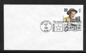 Just Fun Cover #3103 SEP/11/1996 THE AMERICAN MUSIC STAMP FESTIVAL (my3157)