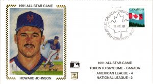 1991 All Star Game – Howard Johnson Toronto– Zaso Silk Cachet