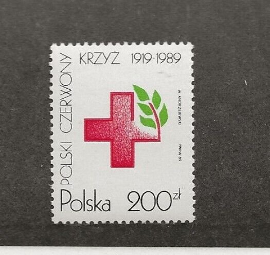 POLAND Sc 2935 NH ISSUE OF 1989 - RED CROSS 