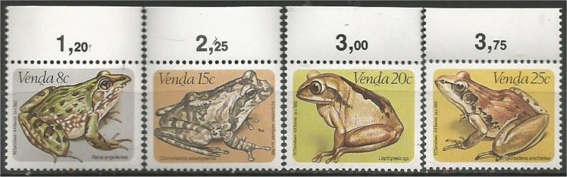 VENDA, 1982, MNH Complete set, Frogs Scott 96-99