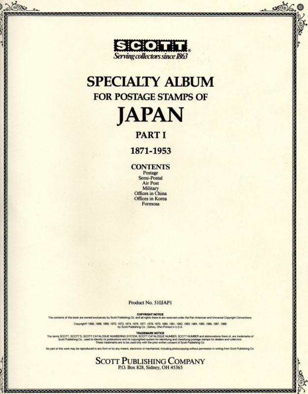 Scott Specialty Album pages for Japan part 1 