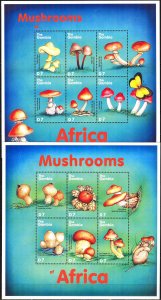 Gambia 2000 Mushrooms 2 sheets MNH