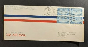 1935 San Francisco CA Airmail First Day Cover FDC to Los Angeles CA