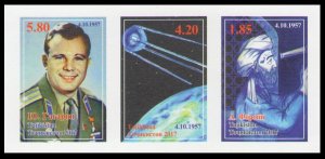 2017 Tajikistan 777-779bstrip 60 years of space flight Sputnik 1 (edition 200)