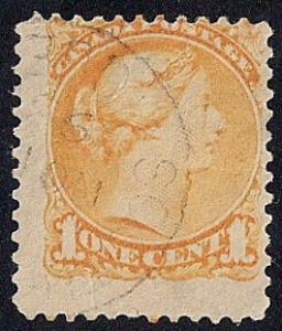 Canada #35 1 cent Queen Victoria Stamp used AVG