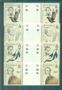 Br. Antarctic Terr - Sc# 125-8. 1985 Naturalists. MNH Gutter Pairs $19.50.