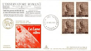 Vatican FDC 1969 - Moon Motion by Lem - Kim Covers - F30932