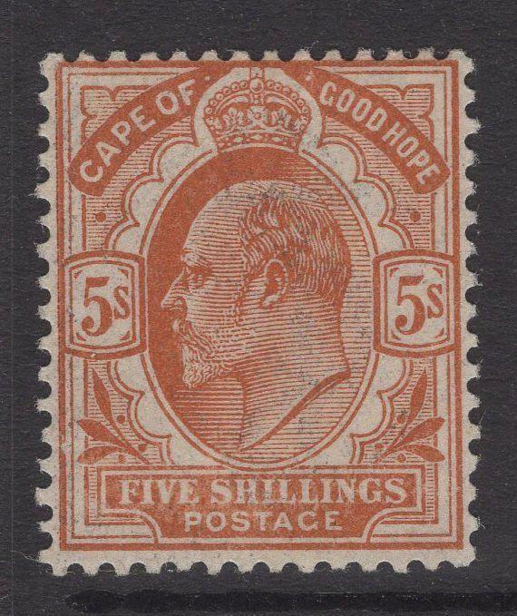 CAPE OF GOOD HOPE SG78 1903 5/- BROWN-ORANGE MTD MINT