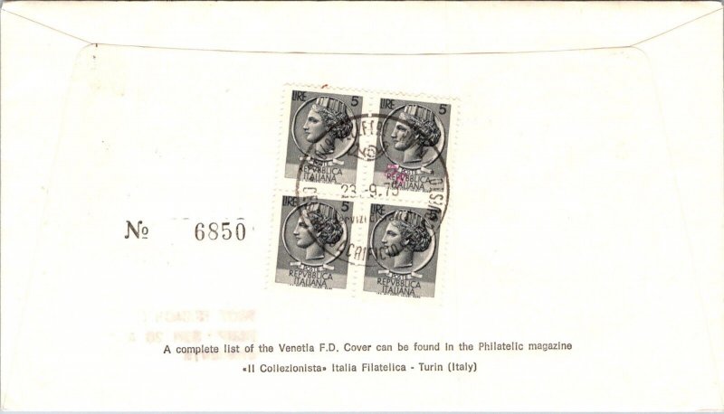 Italy 1975 FDC - Salvo D'Acquisto / Airmail - Velletri - J8635