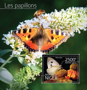 Butterflies Stamps Niger 2014 MNH Cabbage White Butterfly 1v S/S
