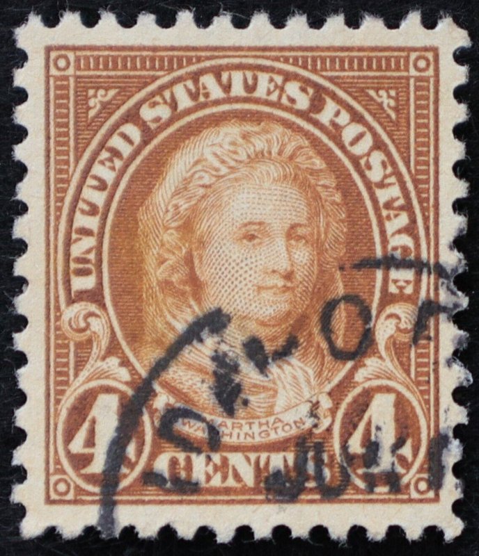 U.S. Used Stamp Scott #556 4c M Washington, XF - Superb. Face-Free CDS Cancel!