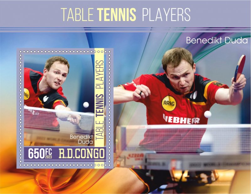 Stamps. Olympic Games Table Tennis 8 sheets perforated 2023 year