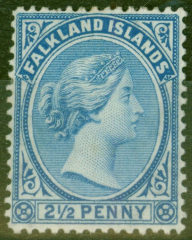 Falkland Islands 1898 2 1/2d Pale Ultramarine SG30b Fine Mtd Mint