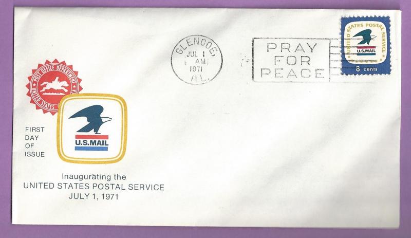 US 1396 FDC 8c USPS Emblem