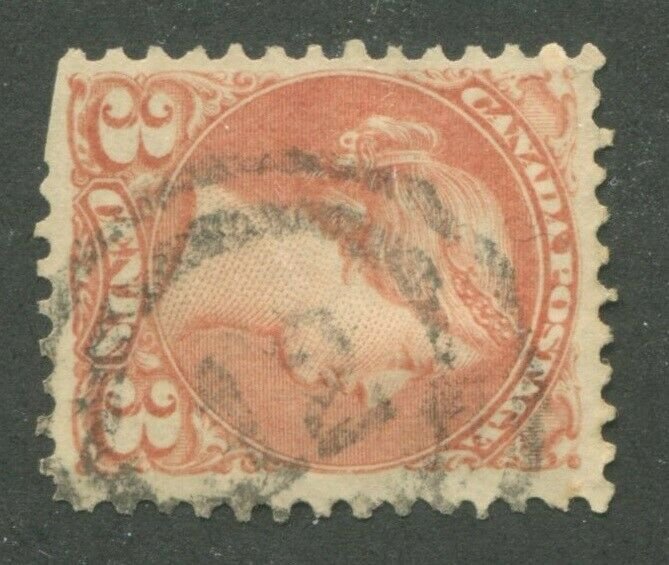 CANADA #37 USED SMALL QUEEN 2-RING NUMERAL CANCEL 12