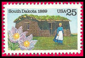 PCBstamps   US #2416 25c South Dakota Statehood Cent., MNH, (5)