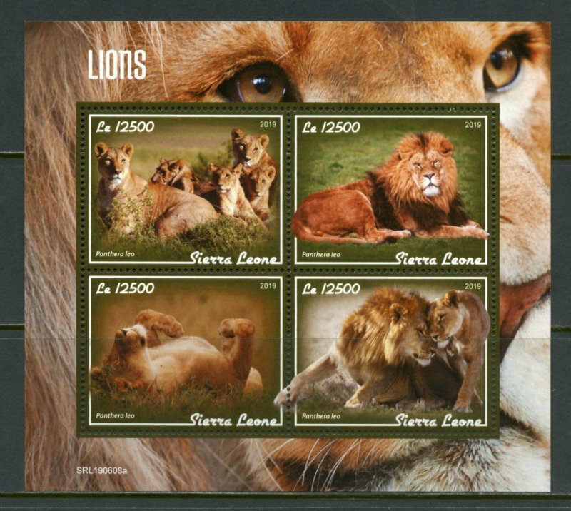 SIERRA LEONE 2019   LIONS  SHEET MINT NEVER HINGED