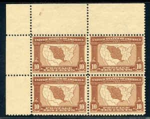 US SCOTT #327 BLOCK MINT-F-VF-OG-NH PRETTY SCV $1,200 (5/31/23 GP)