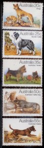 Australia 1980 SC# 727-31 Dogs MNH E90