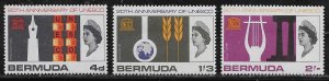 Bermuda Scott #'s 207 - 209 MH