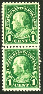 U.S. #552 MINT PAIR OG NH 