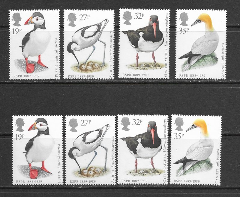 Great Britain 1239-42 MNH Bird set cpl x 2, vf see desc. 2019 CV$4.70