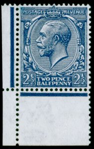 GB GV SG373 SPEC N21(14), SCARCE 2½d indigo-blue NH MINT. Cat £5000. HENDON CERT