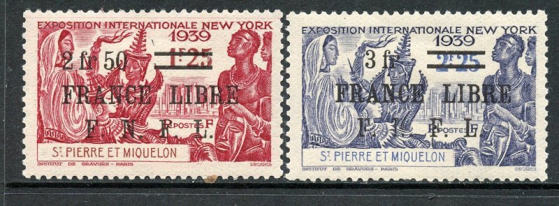 Saint Pierre and Miquelon # 258-9, Mint Hinge Remain.