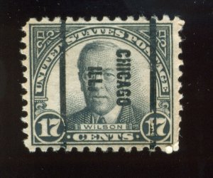 US Scott 697 Precancel Chicago, ILL