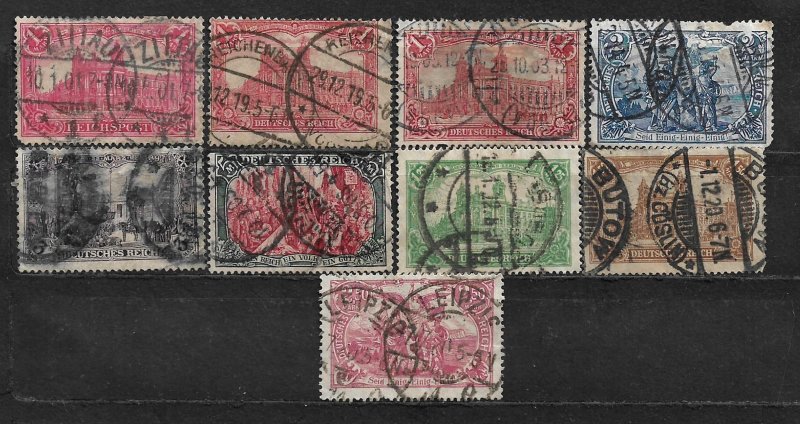 COLLECTION LOT OF 9 GERMANY 1900+ STAMPS CLEARANCE UNCHECKED CV+ $26