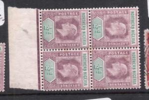 Northern Nigeria SG 20a Block of Four Slight Tone MNH (8dnj)