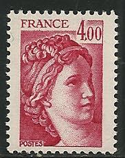 France #1670, Mint Hinge