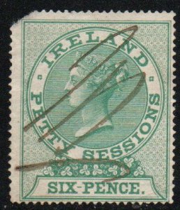 Ireland Petty Sessions 6p Fiscal Stamp Used