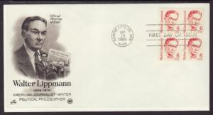 US 1849 Walter Lippman PCS U/A FDC